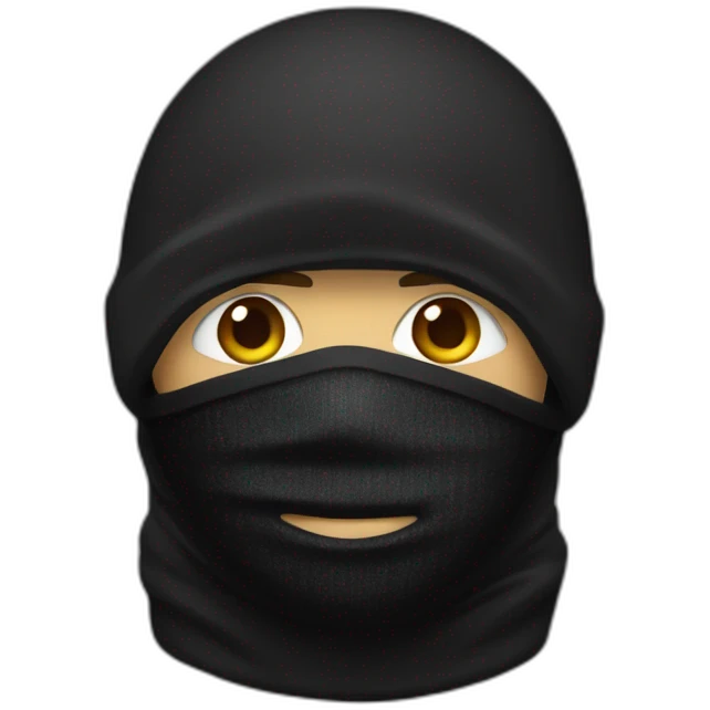 a man wearing a balaclava emoji
