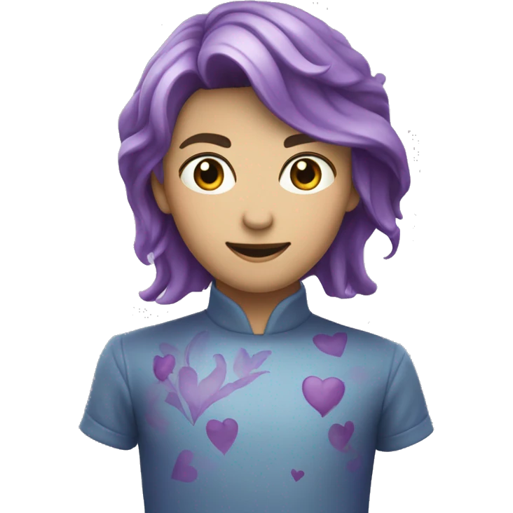 Herz blau lila Verlauf  emoji