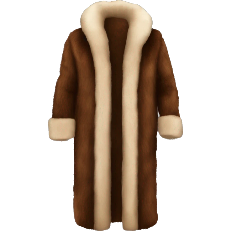 Luxurious brown full length fur coat emoji
