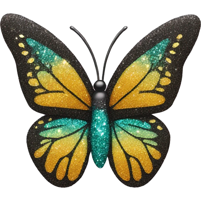 Glitter butterfly emoji