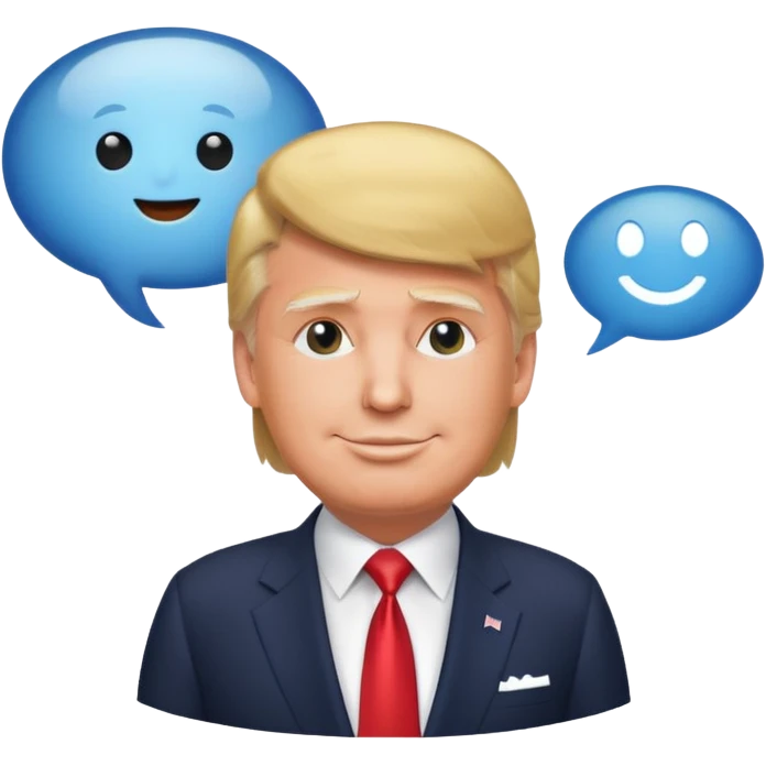 Trump  qui dit TG dans une bulle  emoji