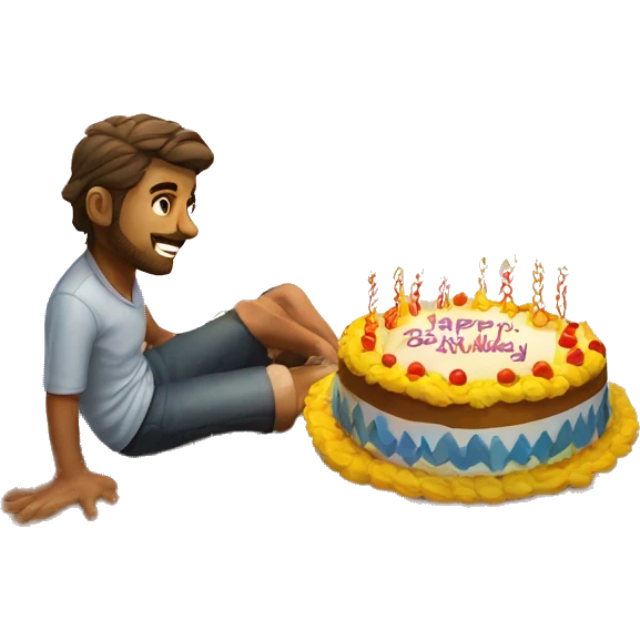 Birthday on a beach of Goa emoji