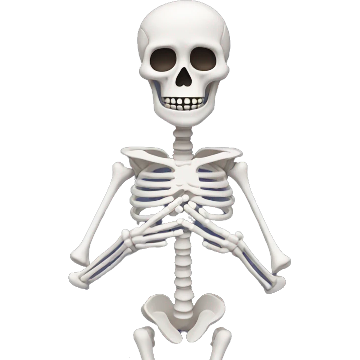 Skeleton man extends his hands forward  emoji