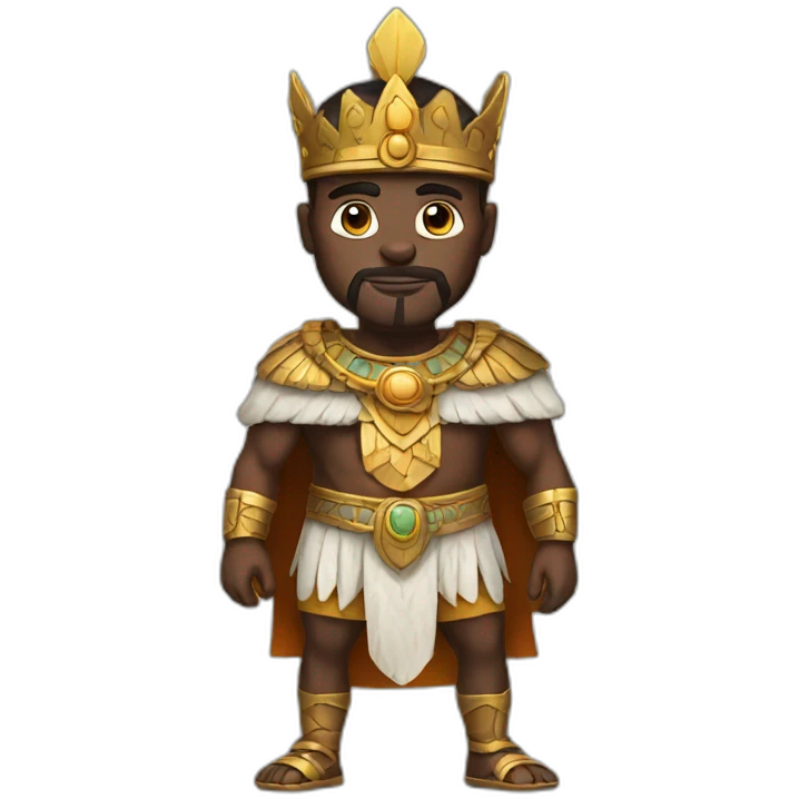 ancient african king full-body emoji