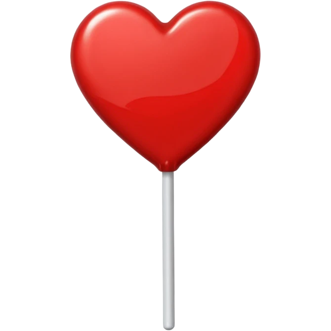 Red heart shaped lollipop emoji