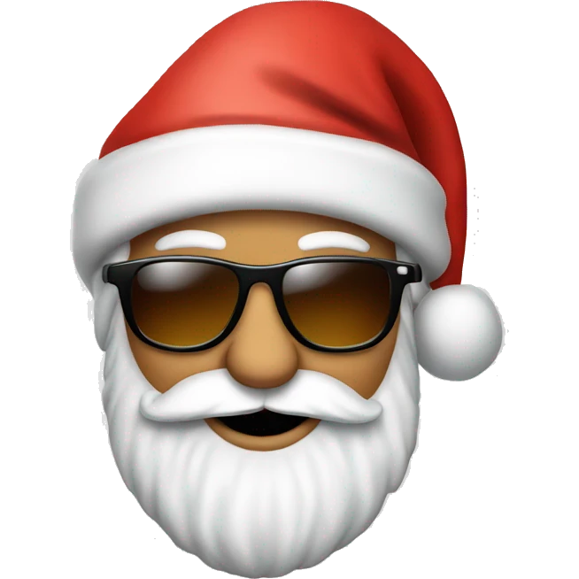 Father Christmas with sunglasses.  emoji