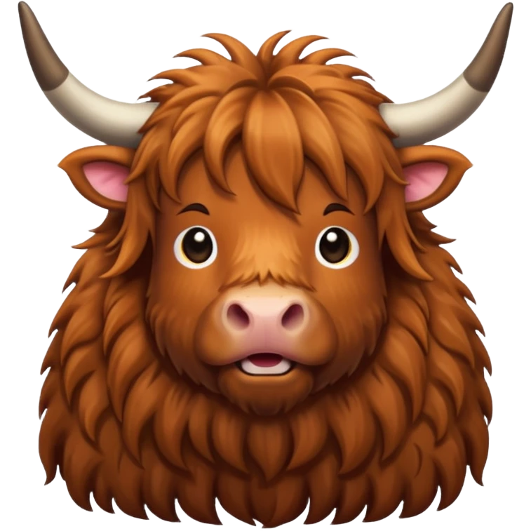 Cartoon highland cow  emoji