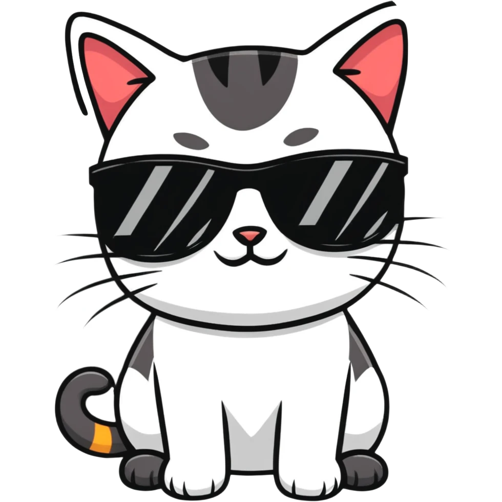 Cat with sunglasses emoji