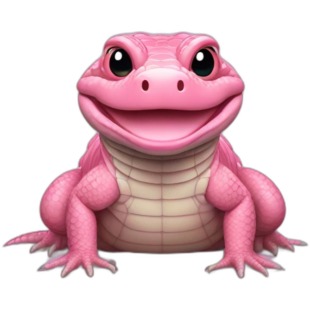 fat pink tegu lizard emoji