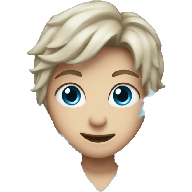Blizzard-blue color heart emoji