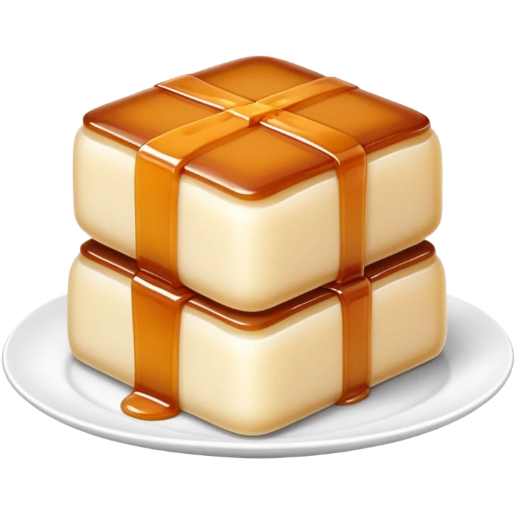 Chinese rice cake (Nian Gao), sweet and sticky traditional dessert emoji