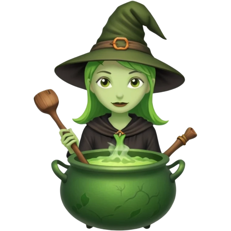 green witch cooking potion emoji
