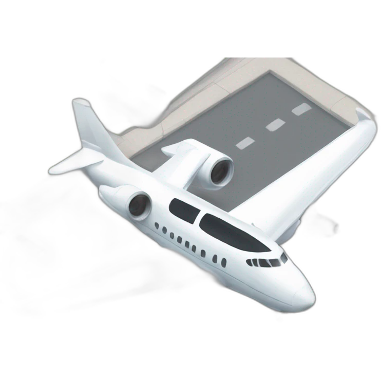 Avion qui rentre sur un bâtiment emoji