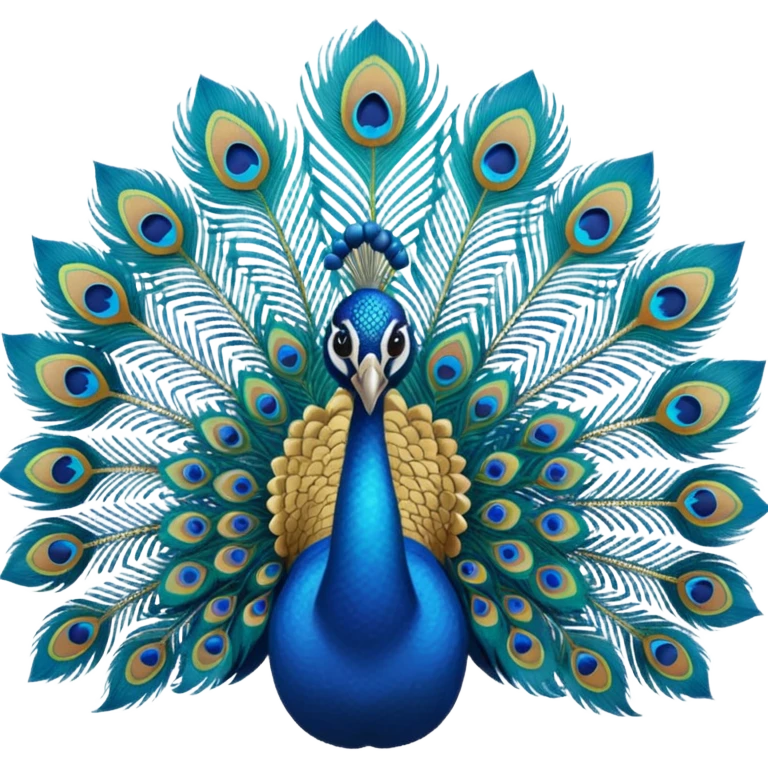 Pastel blue peacock  emoji