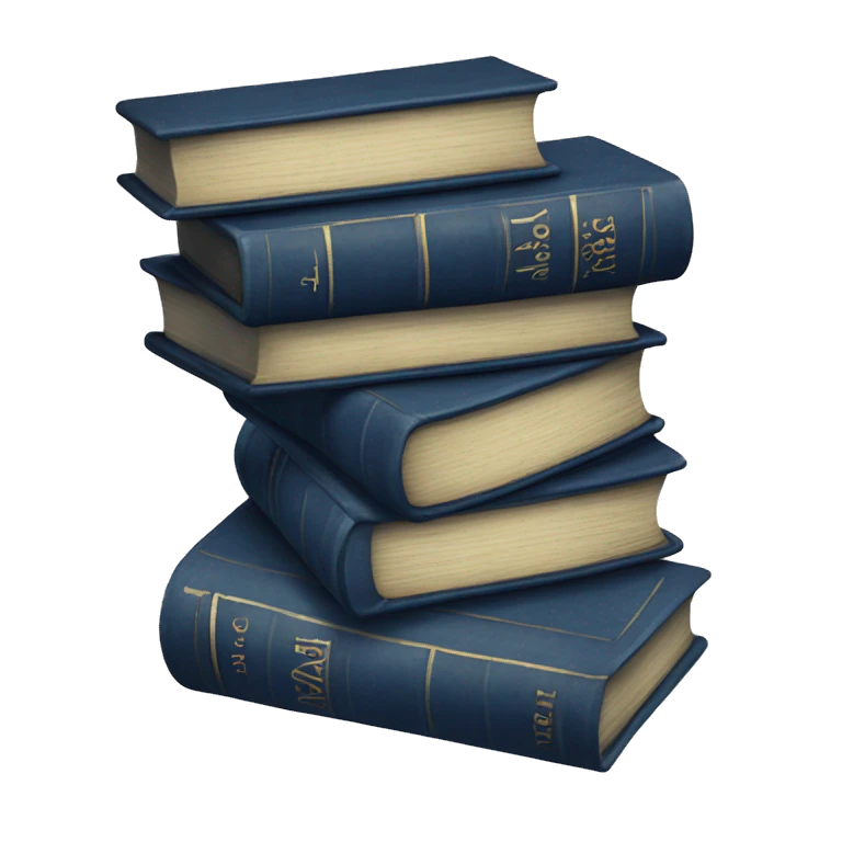 Midnight blue vintage books emoji
