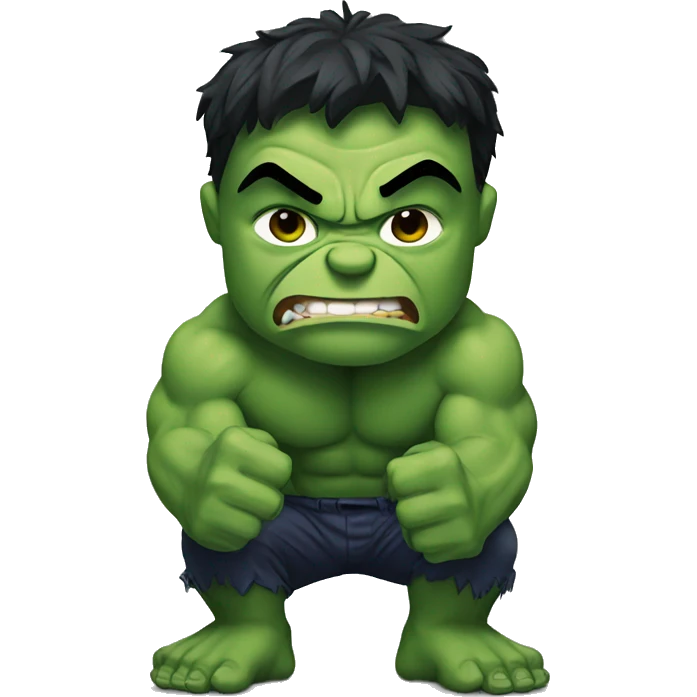 Hulk squatting  emoji