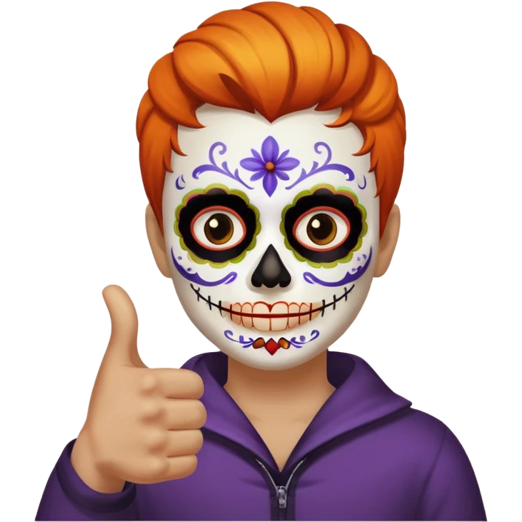 Pulgar arriba día de muertos emoji
