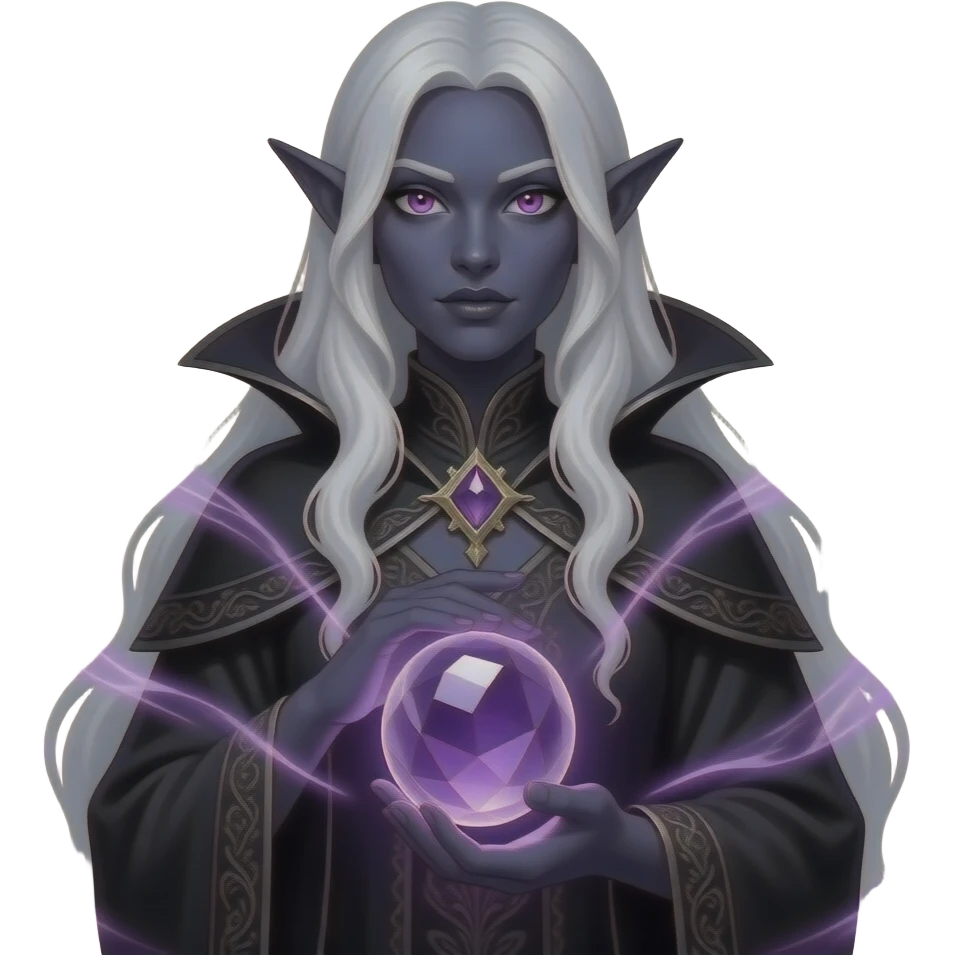 Drow sorcerer dnd look female emoji