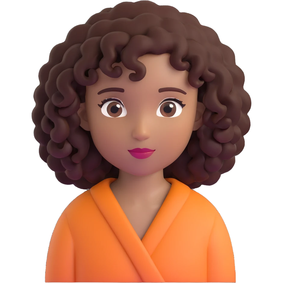 pretty black girl with curly hair emoji