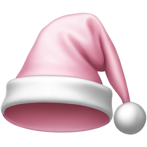 light pink santa hat with bell on the end  emoji