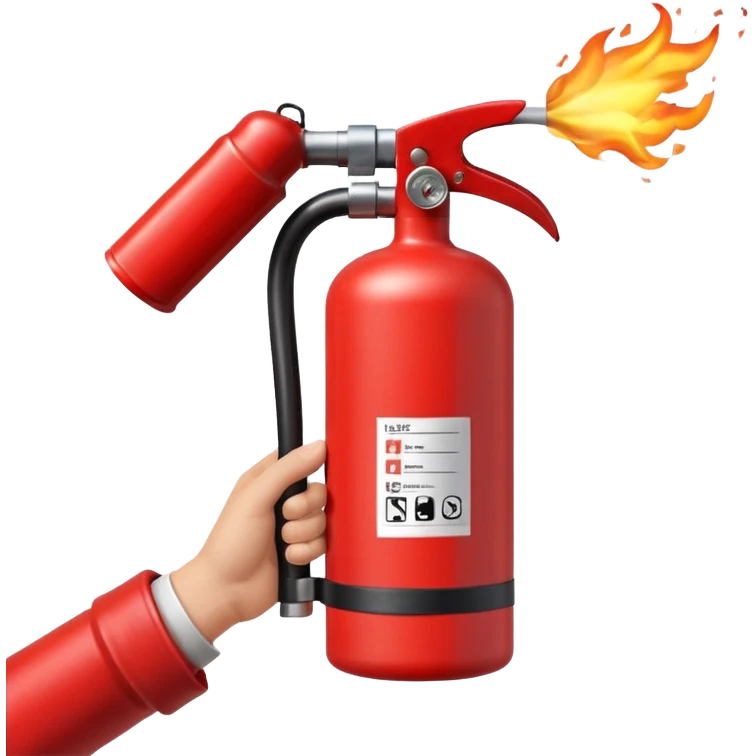 hand holding Fire extinguisher emoji