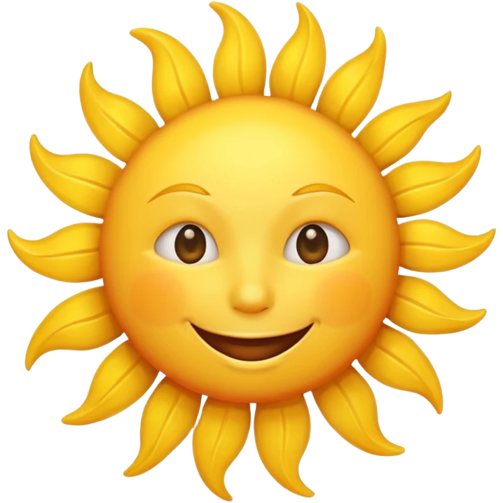 smiling sun emoji, simple and cheerful emoji