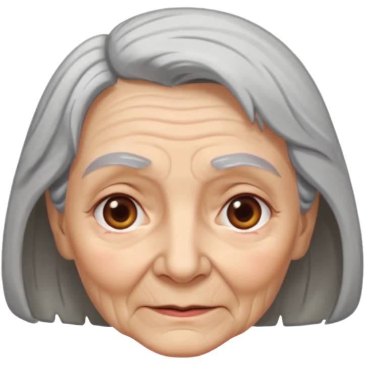 grey hair old woman emoji