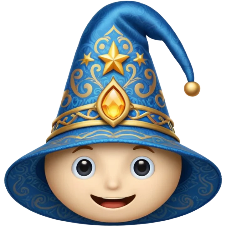 animated talking magical hat with wide mouth emoji