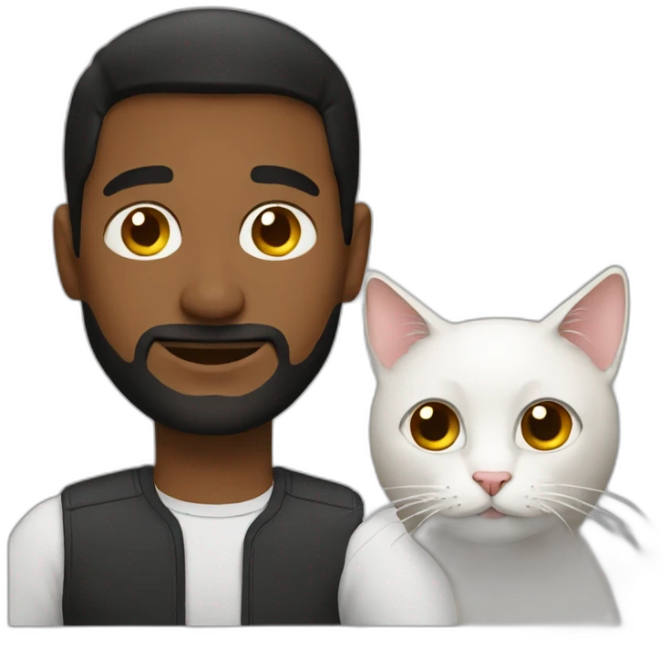 man with cat emoji