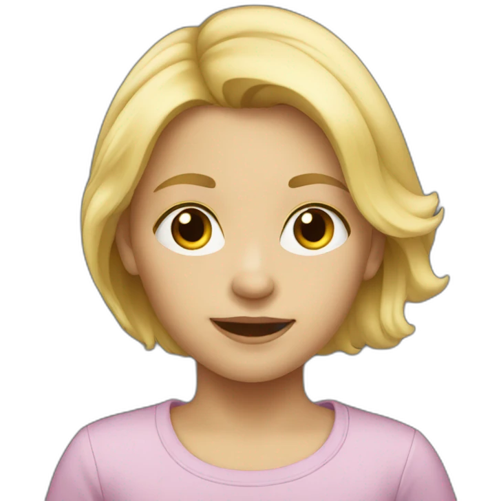 blonde hair young child emoji