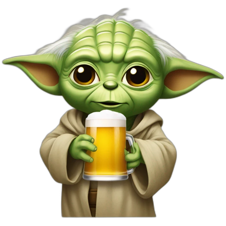 Yoda qui boit une biere emoji