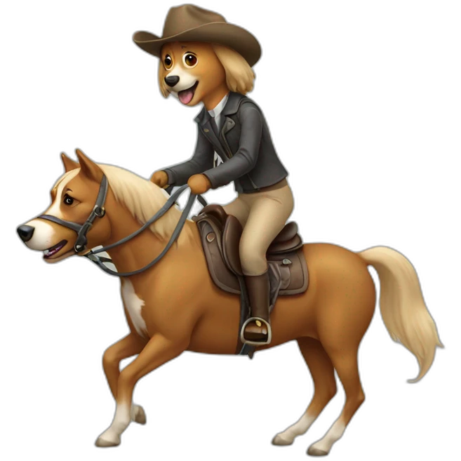 Dog that riding horse emoji