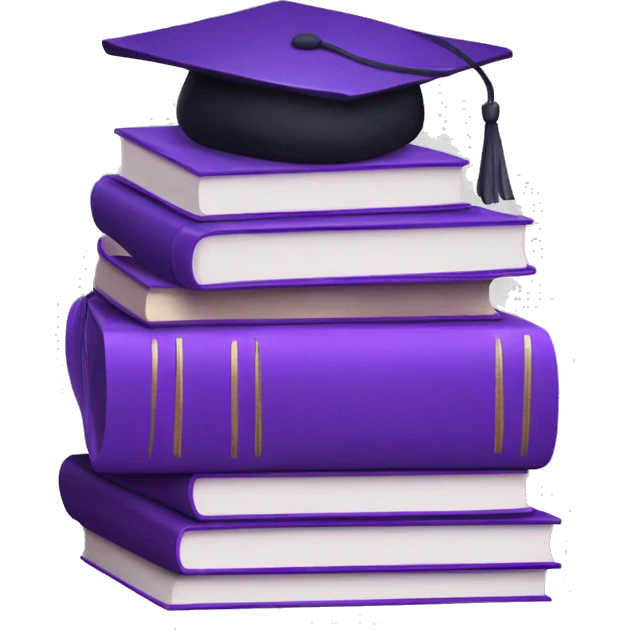 Purple stack of books emoji