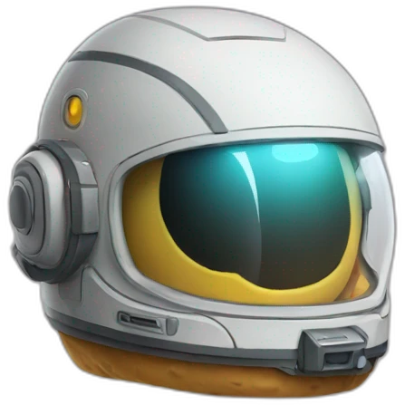 space biscuit with helmet emoji