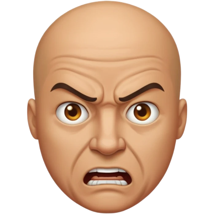 an angry bald man  emoji