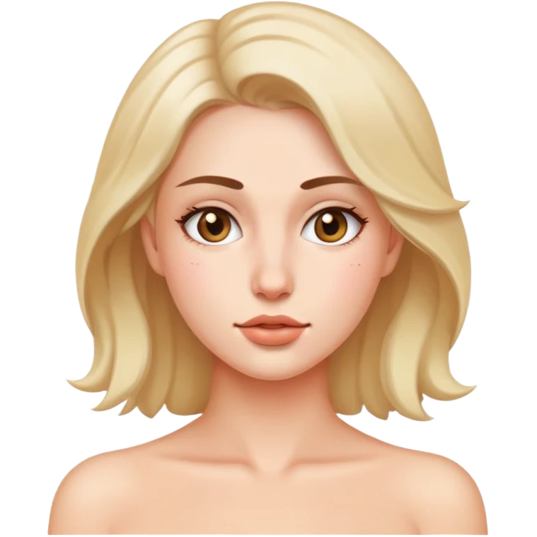 Woman cum on face and nude boobs emoji