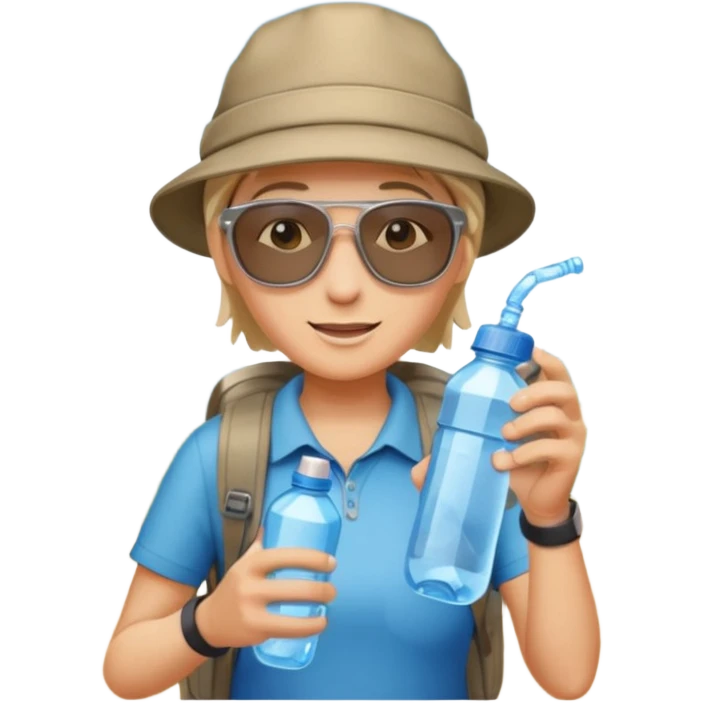 Water bottle for hiking emoji