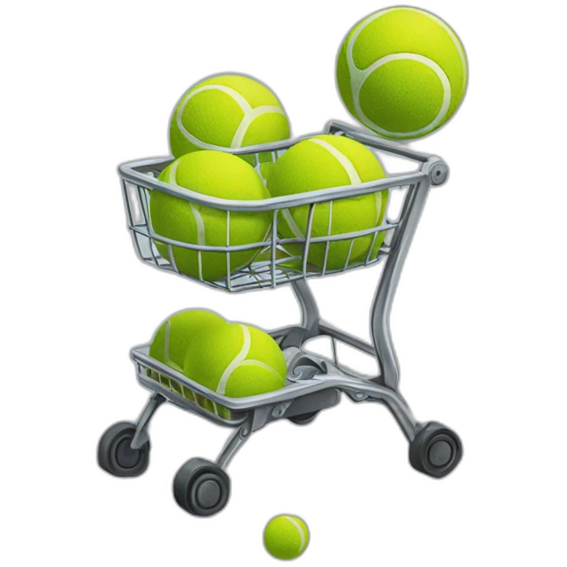 metal walker with tennis balls at the bottom, typically used by elderly for stability emoji
