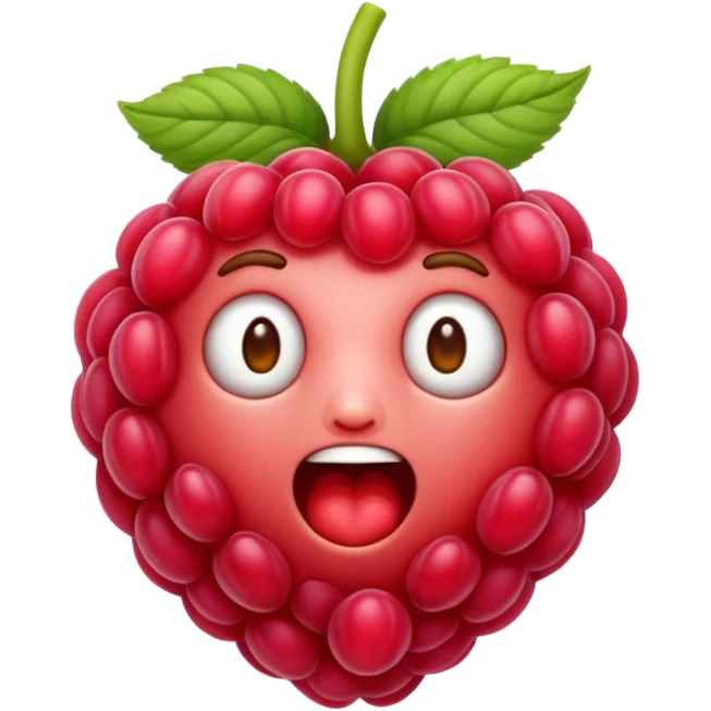 Raspberry farting emoji