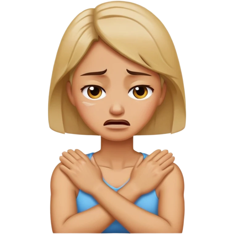 arms crossed holding neck crying mad women emoji