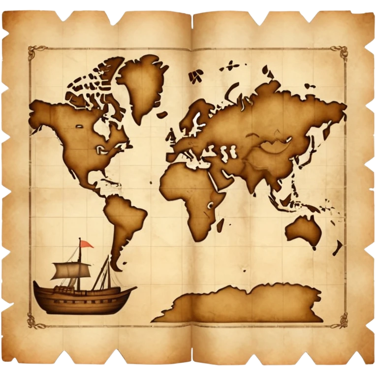 antique map sheet emoji