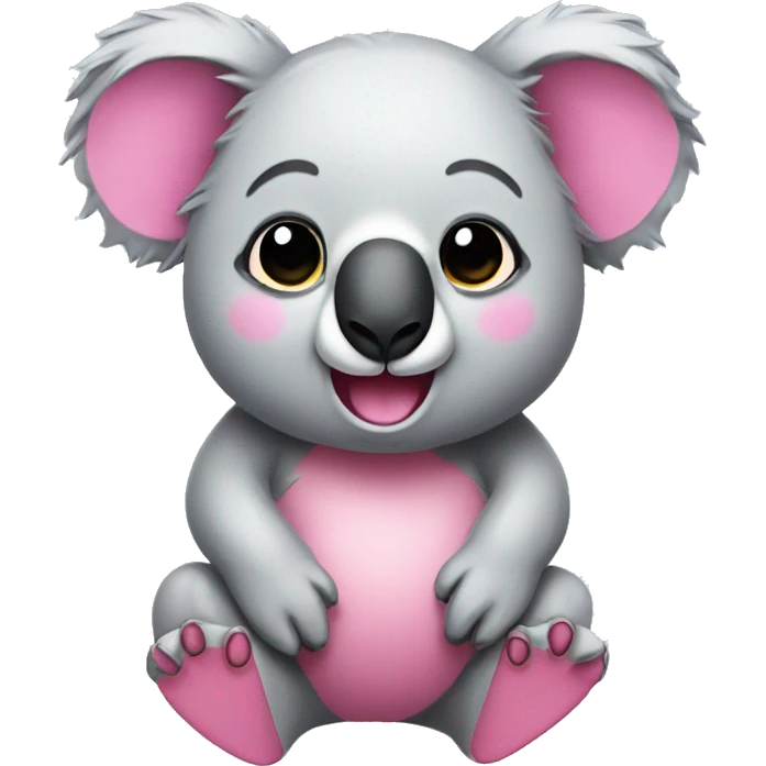 PINK SMILEY KOALA emoji