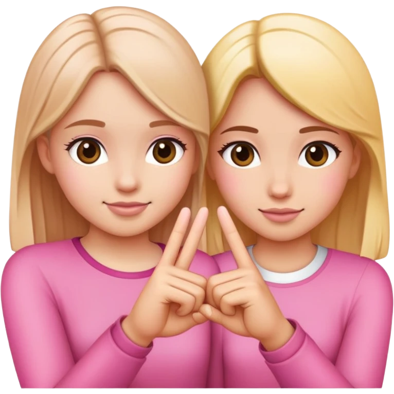 girls making a pinky promise  emoji