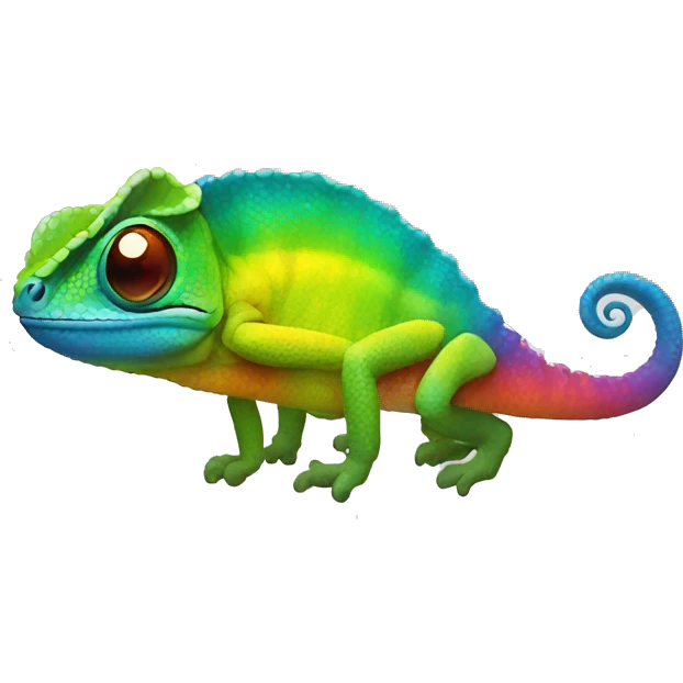 Rainbow Chameleon emoji