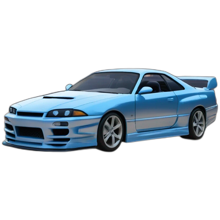 Fast and furious voiture skyline gris avec 2 bandes bleu emoji