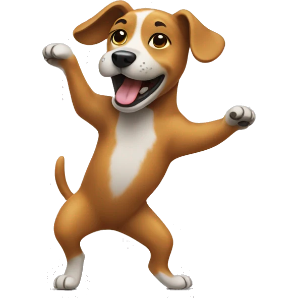 Dog dancing emoji