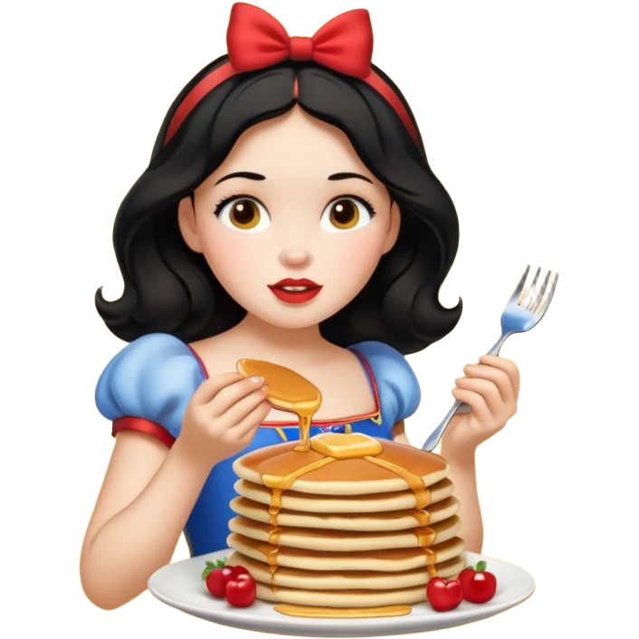 SnowWhite seal eating pancakes emoji