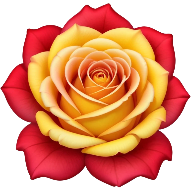 roses with gradient on petal starts yellow and bottom is red  emoji