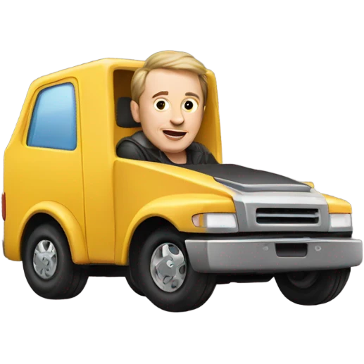 Musk in a truck emoji
