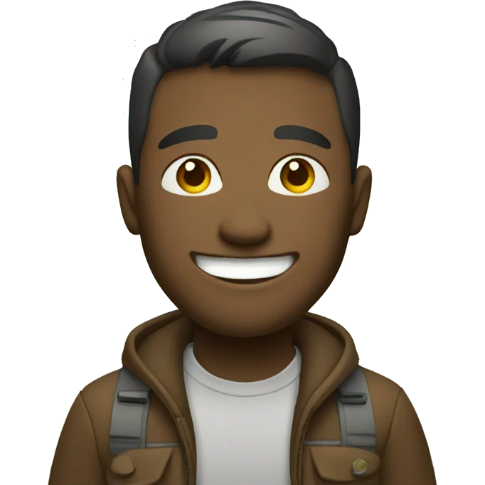 smiling male in outdoor setting emoji